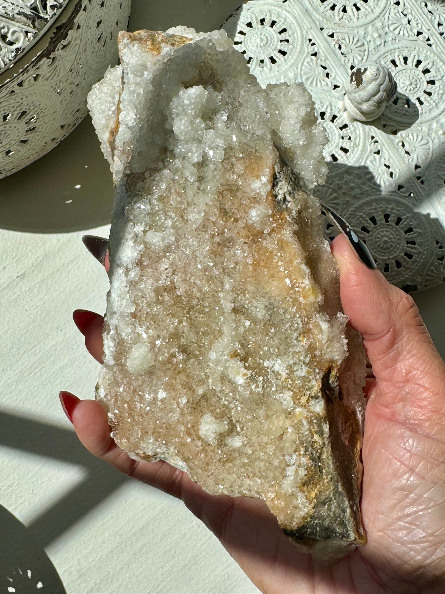 Sugar Calcite with Selenite Specimen