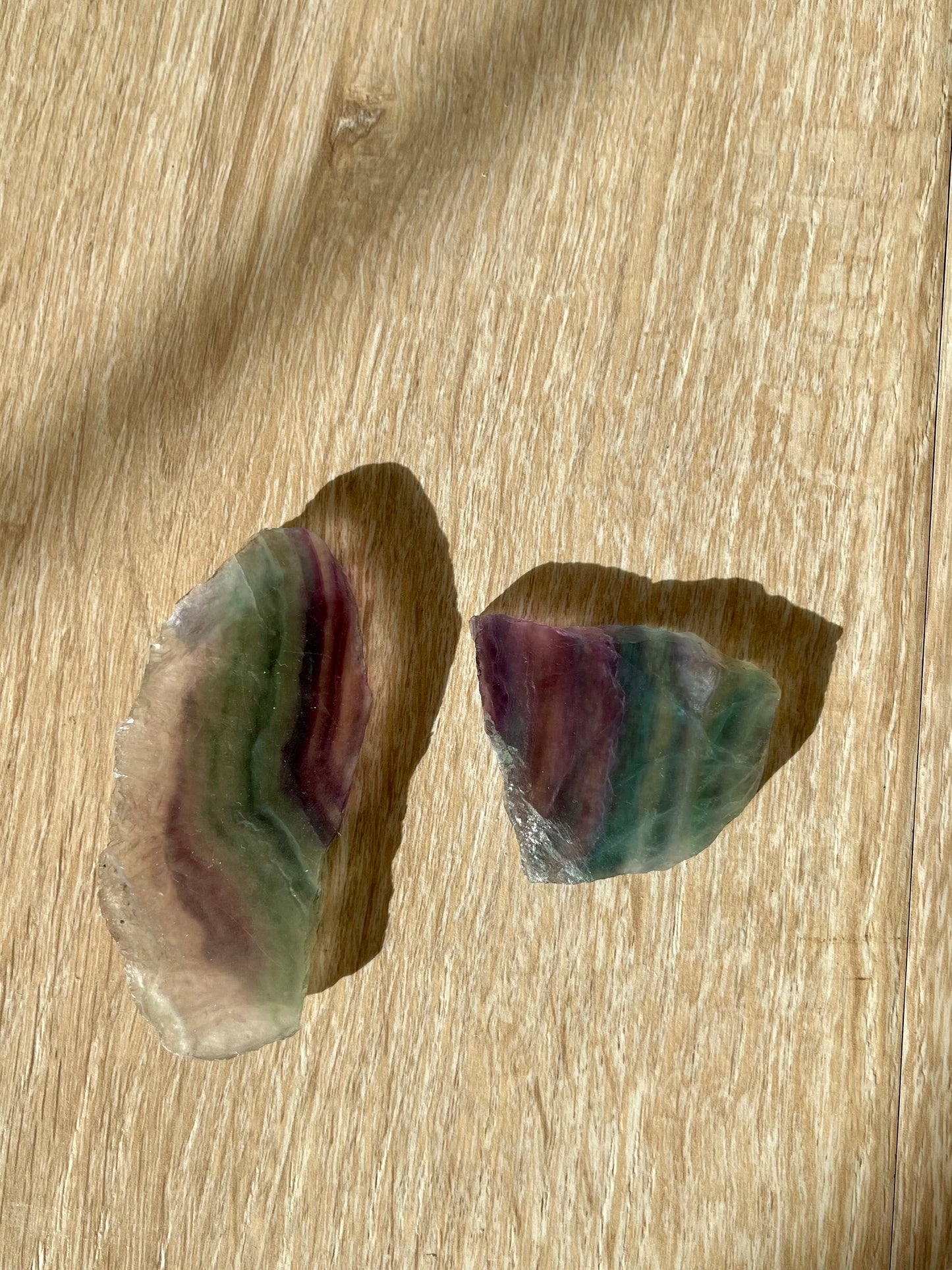 Rainbow Fluorite Slice -small