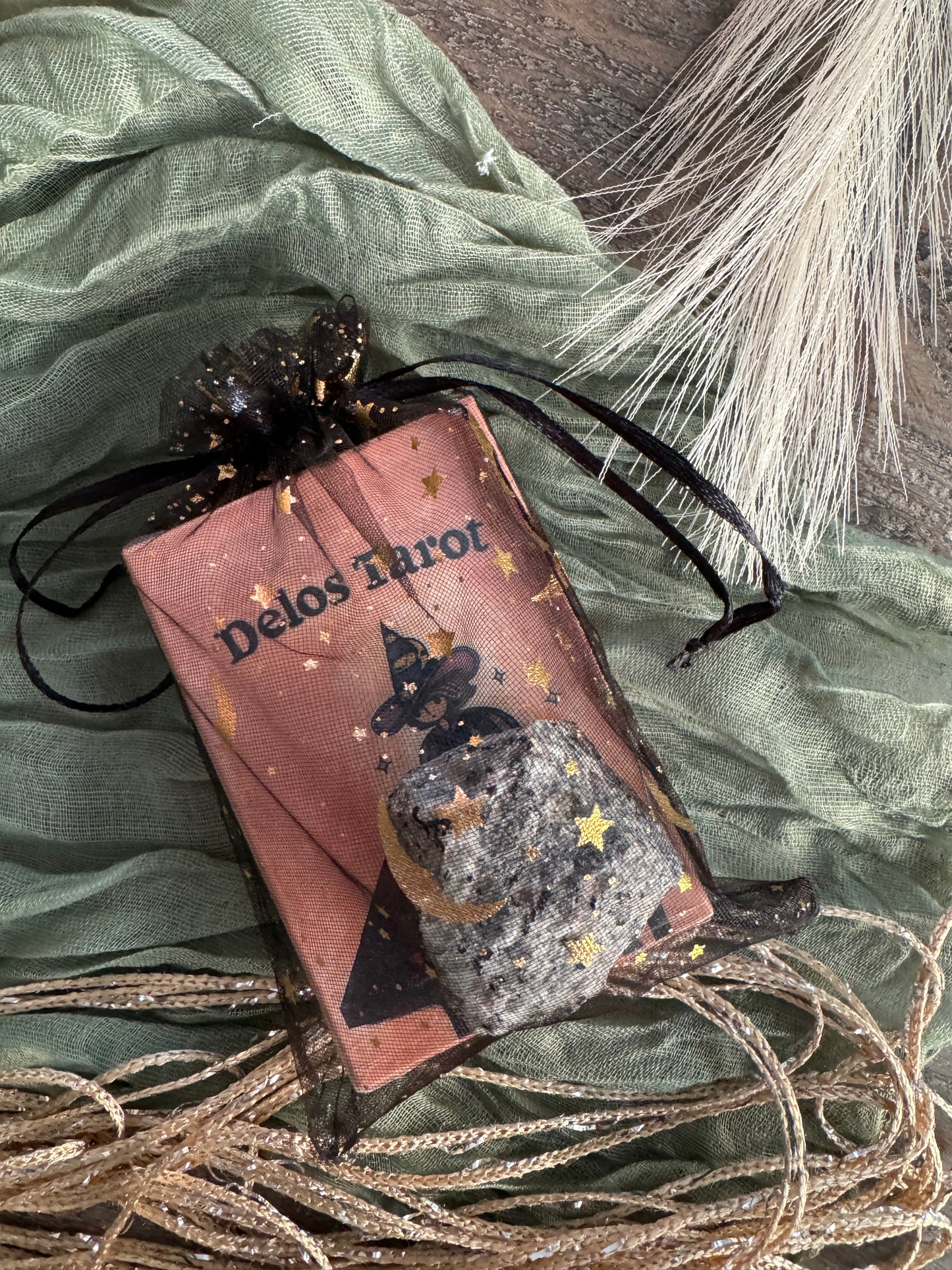 Delos Tarot Cards with Raw Yooperlite