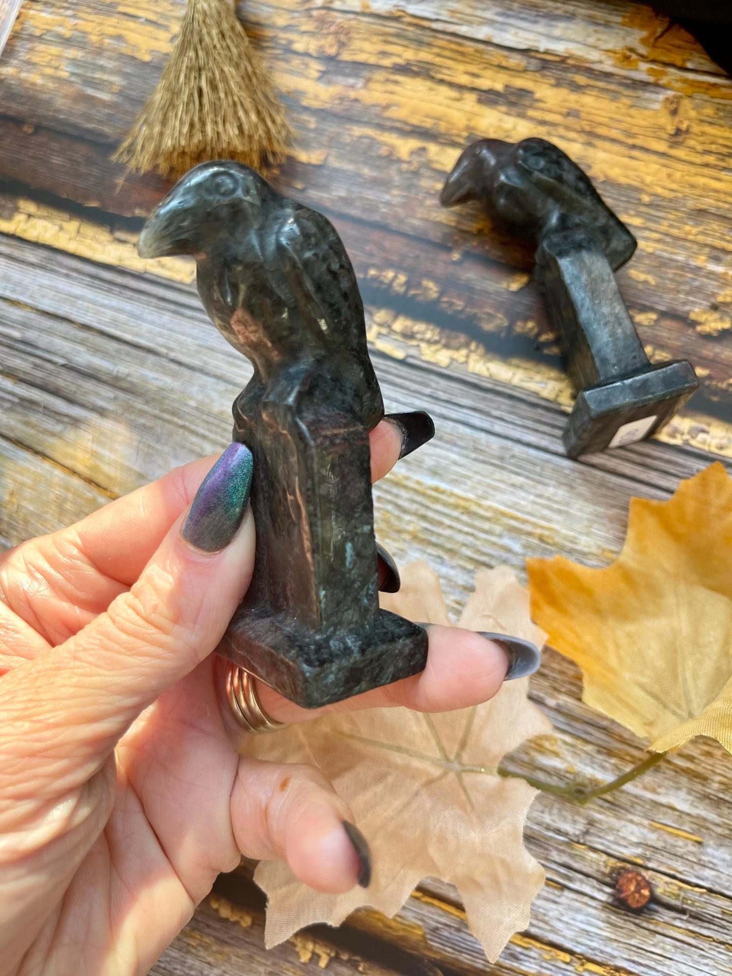 SALE Garnet Grave Raven