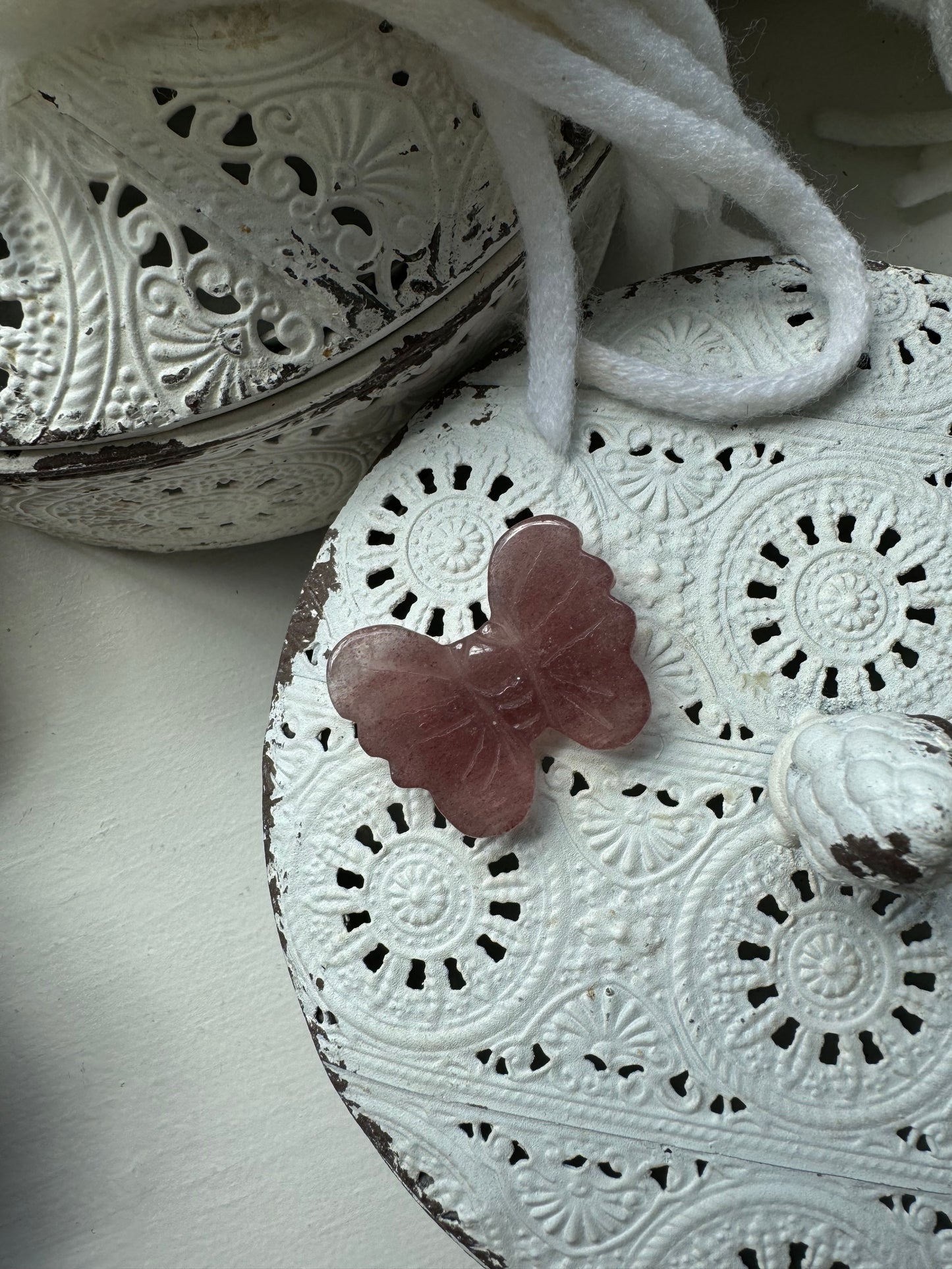 Strawberry Quartz Butterfly