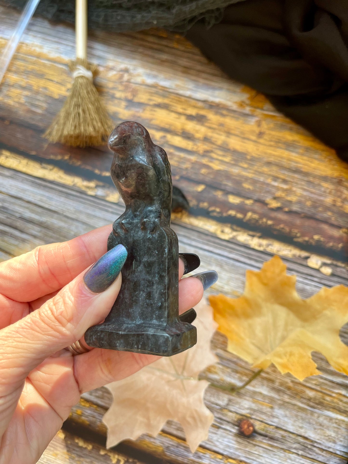SALE Garnet Grave Raven