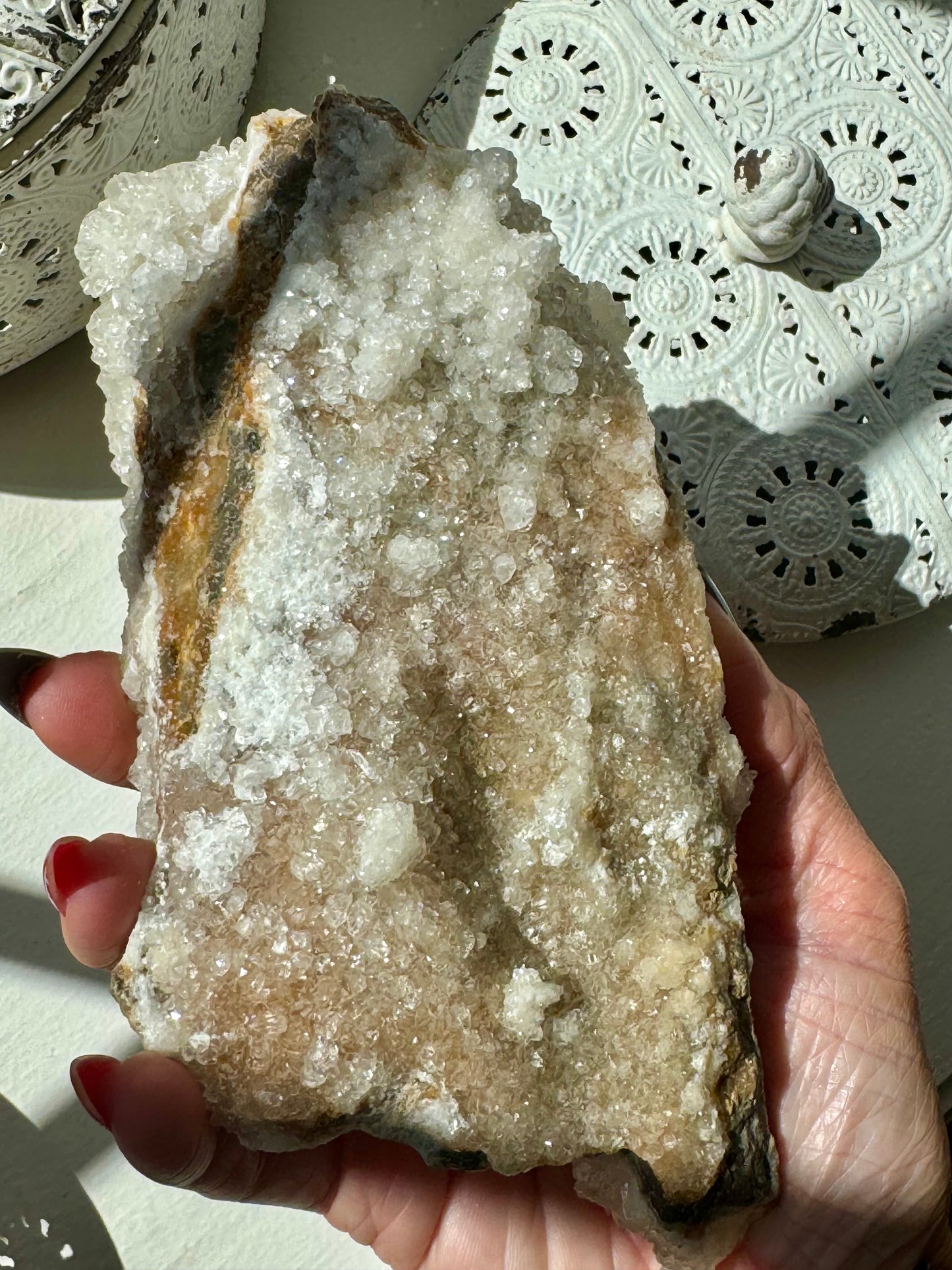 Sugar Calcite with Selenite Specimen