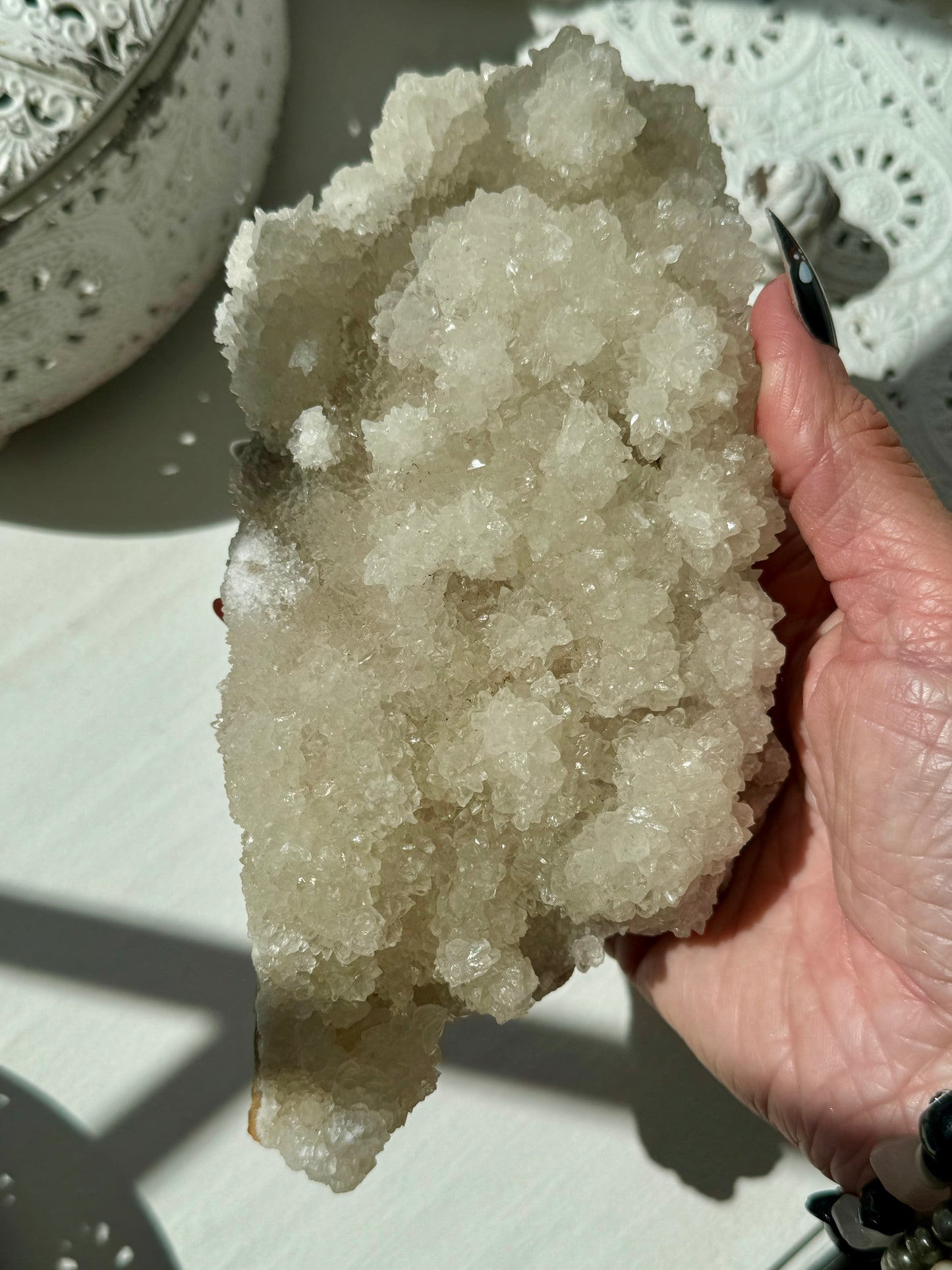 Sugar Calcite with Selenite Specimen