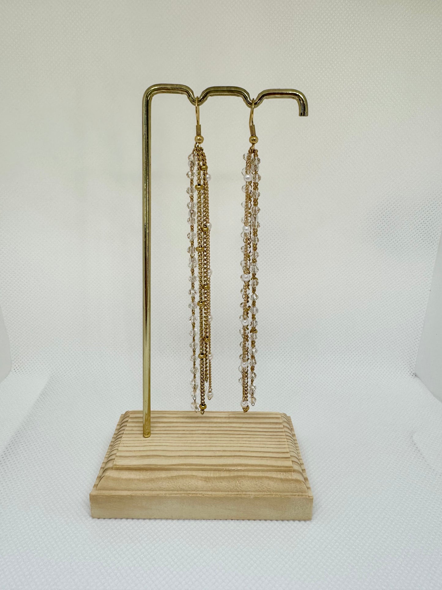 Pearl and Clear Quartz Earrings