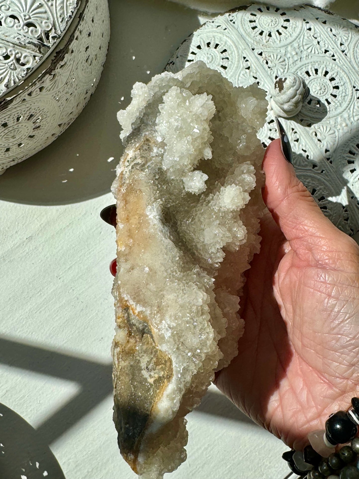 Sugar Calcite with Selenite Specimen