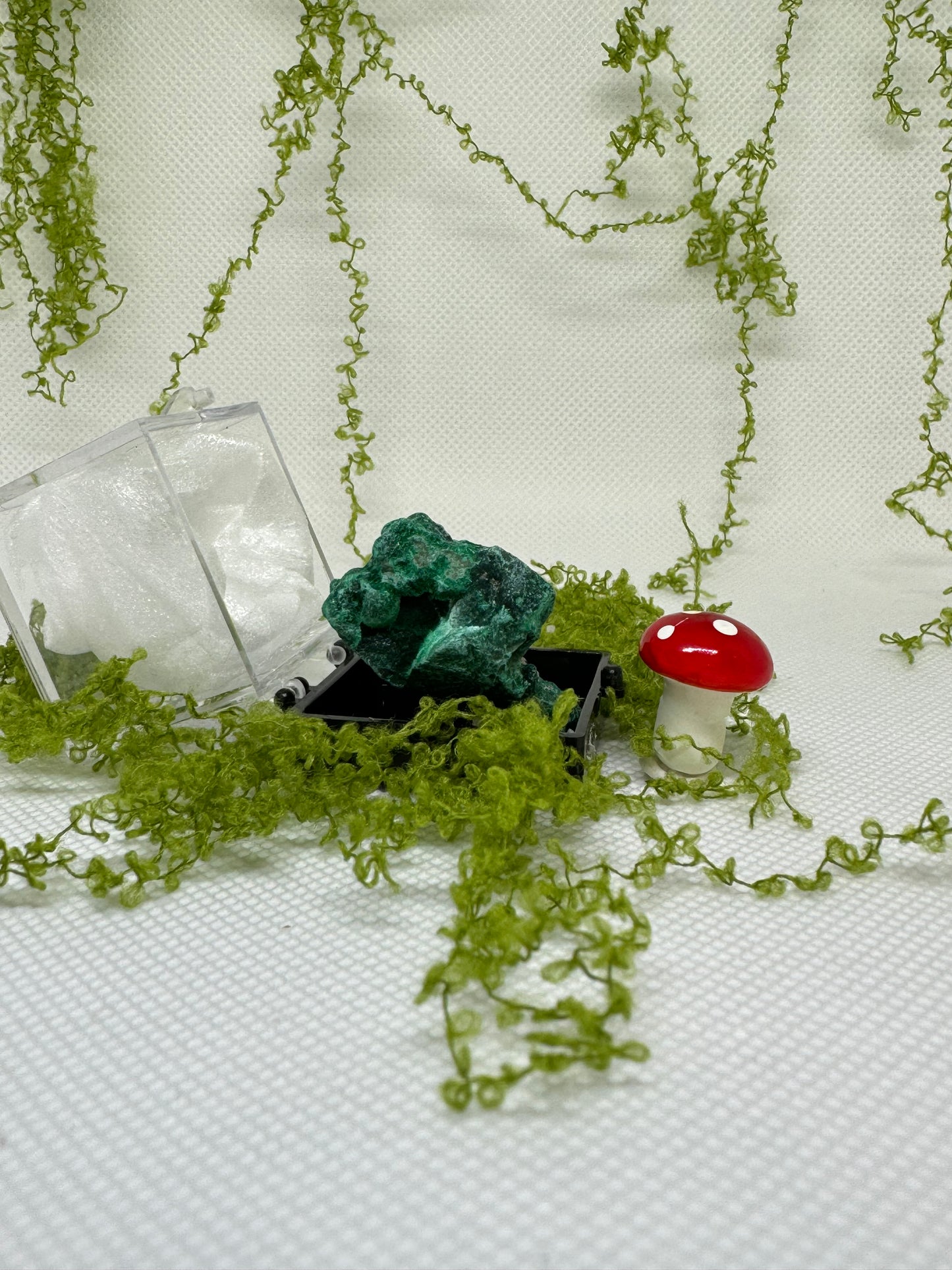 Velvet Malachite Specimen with Display Box