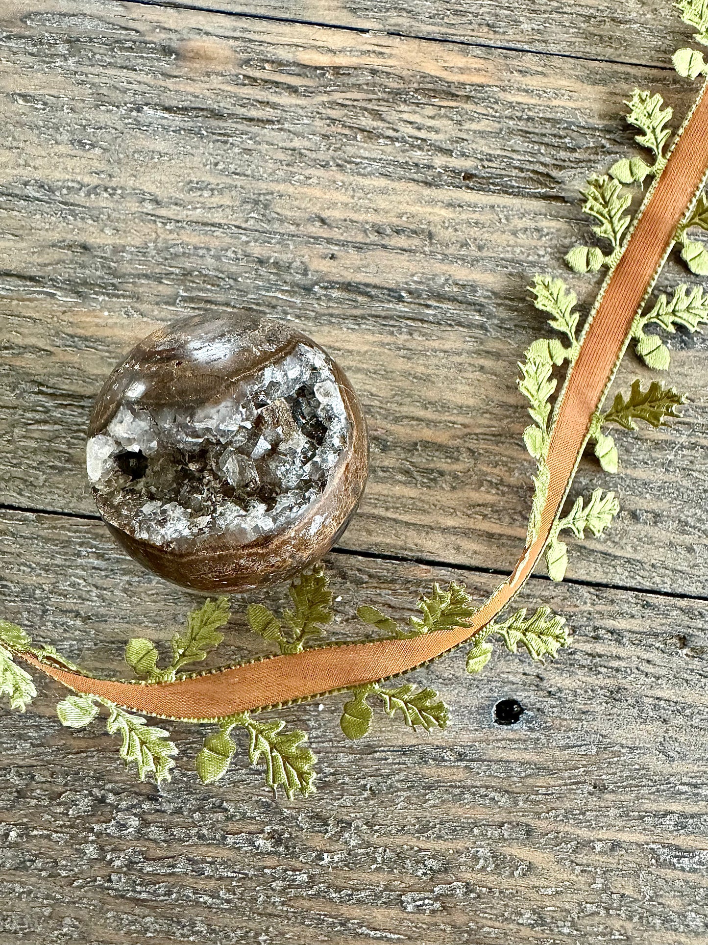 Druzy Earthy Agate Sphere