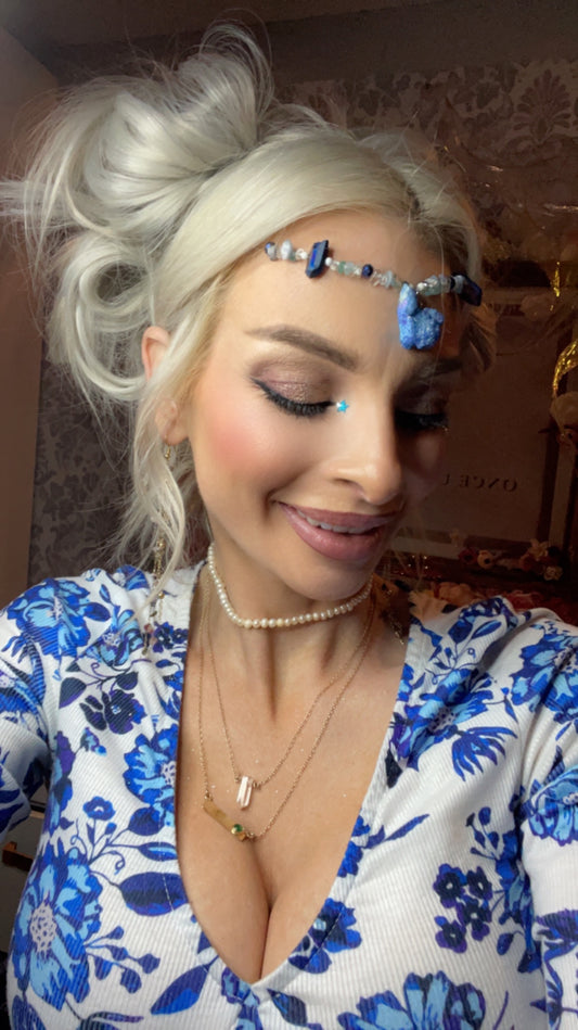 Blue Geode Enchanted Crystal Crown