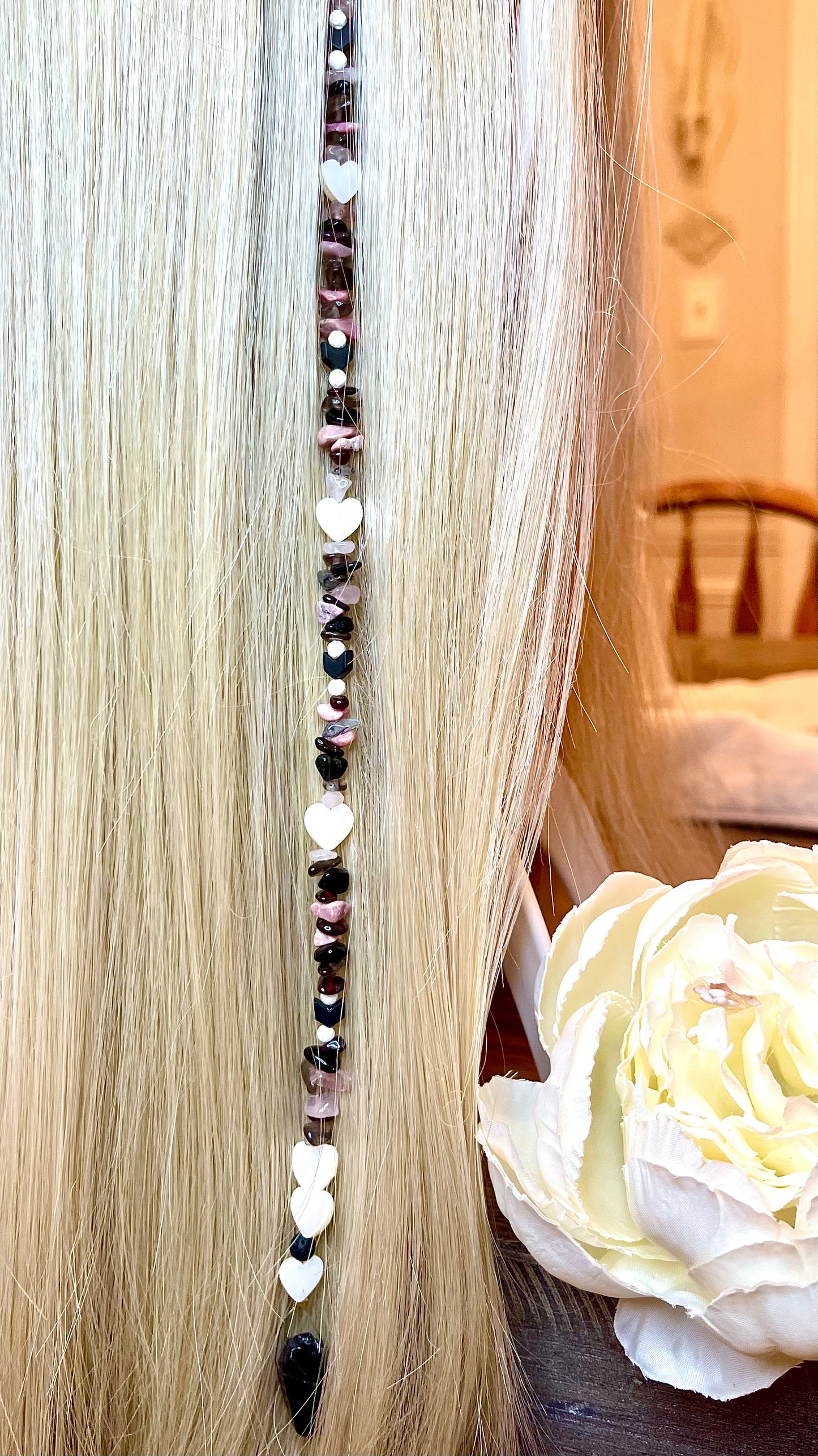 Beading Heart Enchanted Crystal Hair Extension
