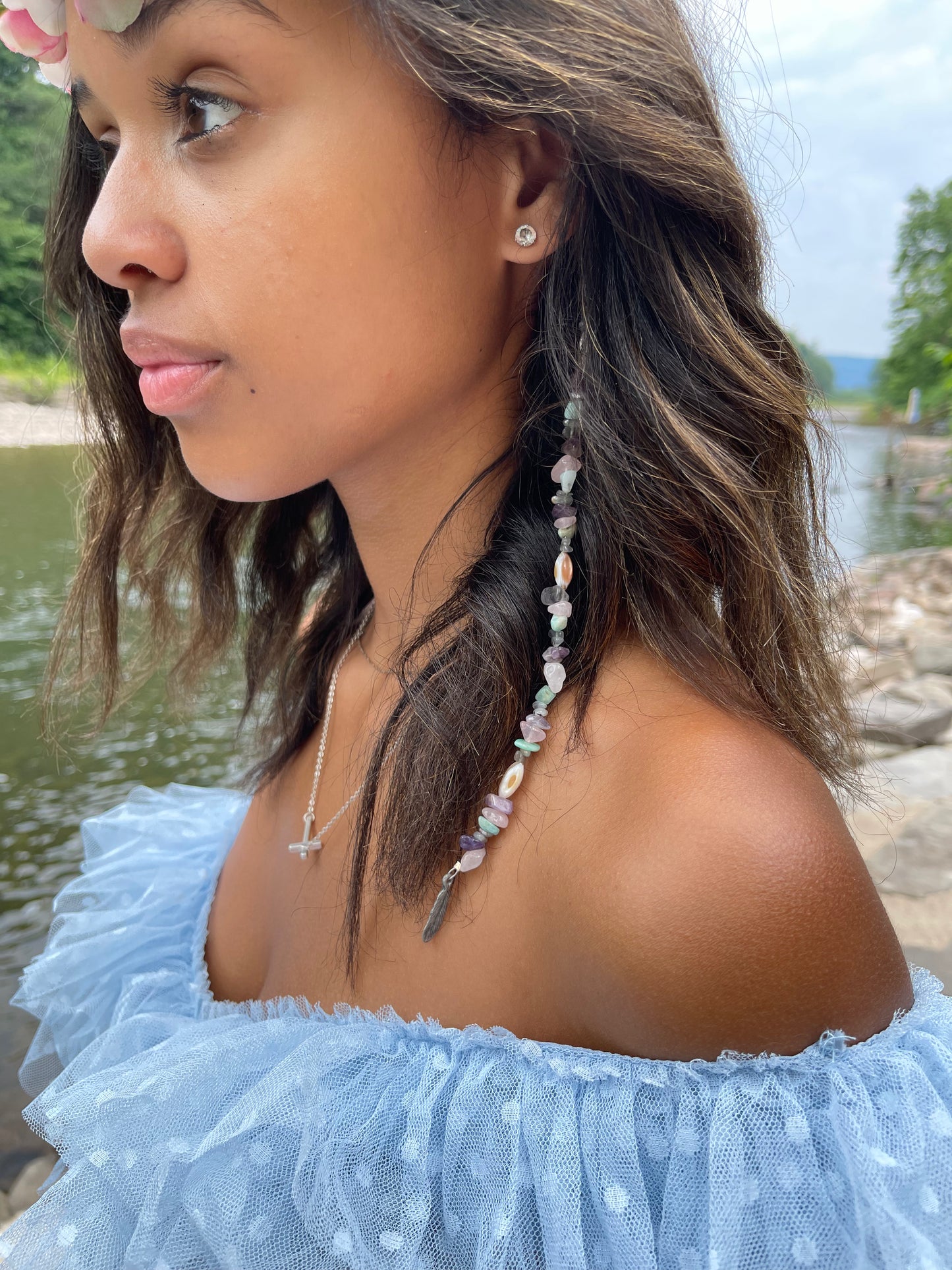Feather Charm Enchanted Crystal Hair Extension
