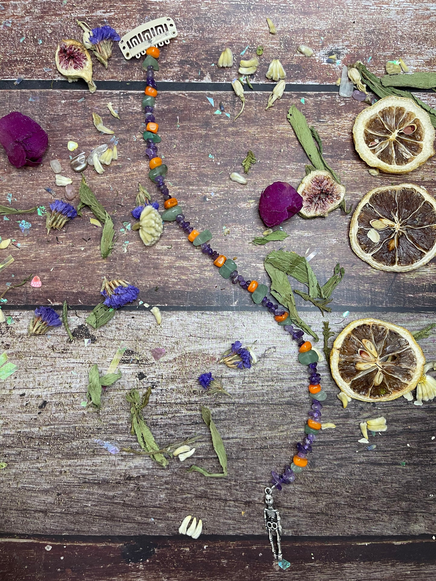 Skeleton Enchanted Crystal Hair Extension