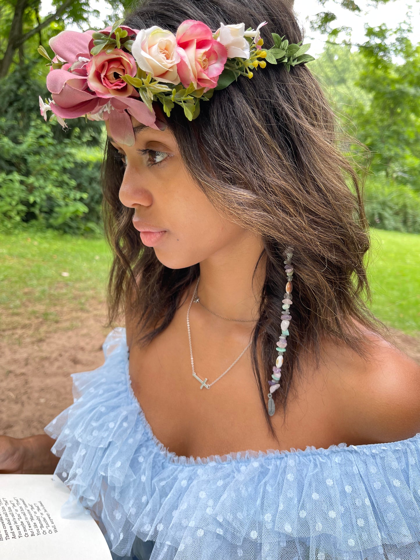 Feather Charm Enchanted Crystal Hair Extension