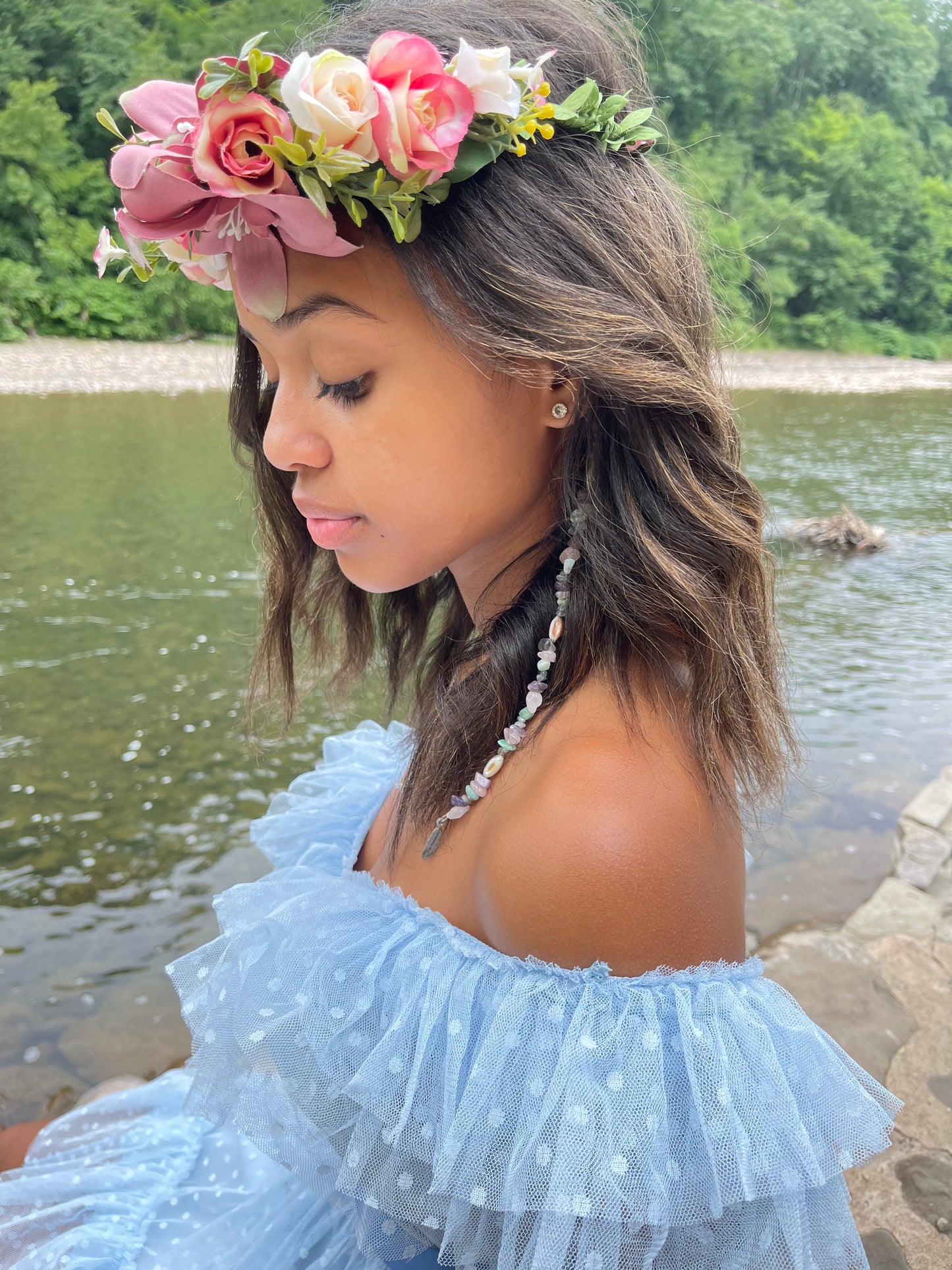 Feather Charm Enchanted Crystal Hair Extension