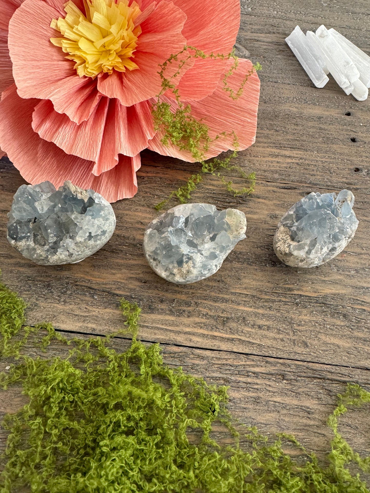 Raw Blue Celestite Clusters