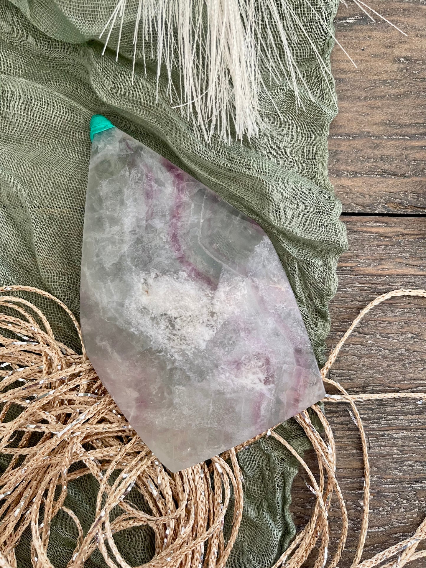 Rainbow Fluorite Teardrop Freeform