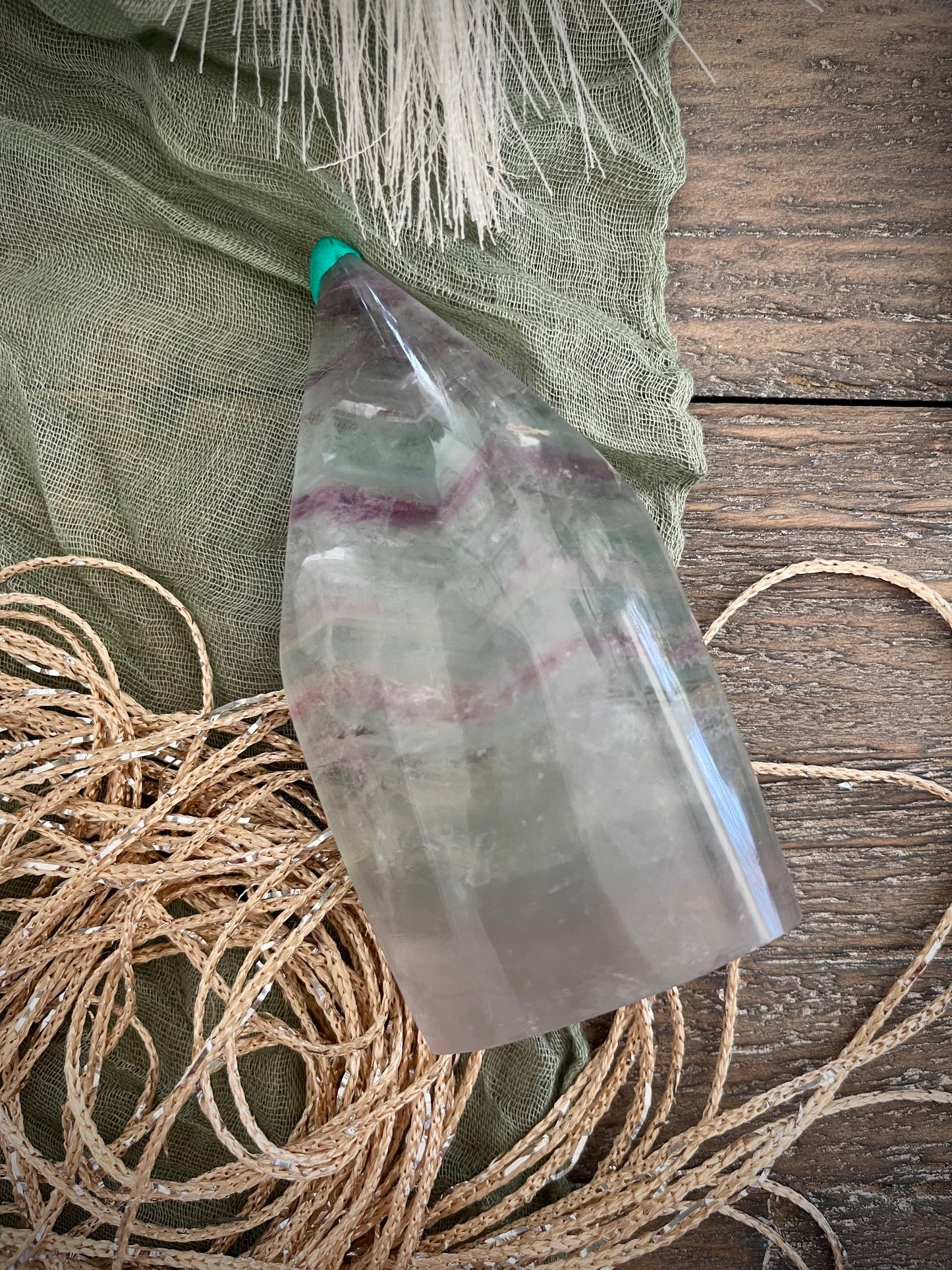 Rainbow Fluorite Teardrop Freeform