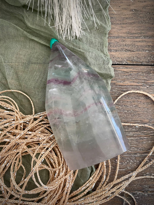 Rainbow Fluorite Teardrop Freeform