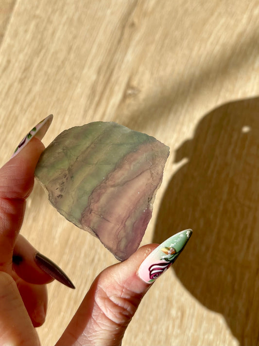 Rainbow Fluorite Slice