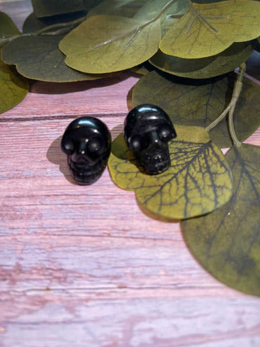 Mini Black Obsidian Skull