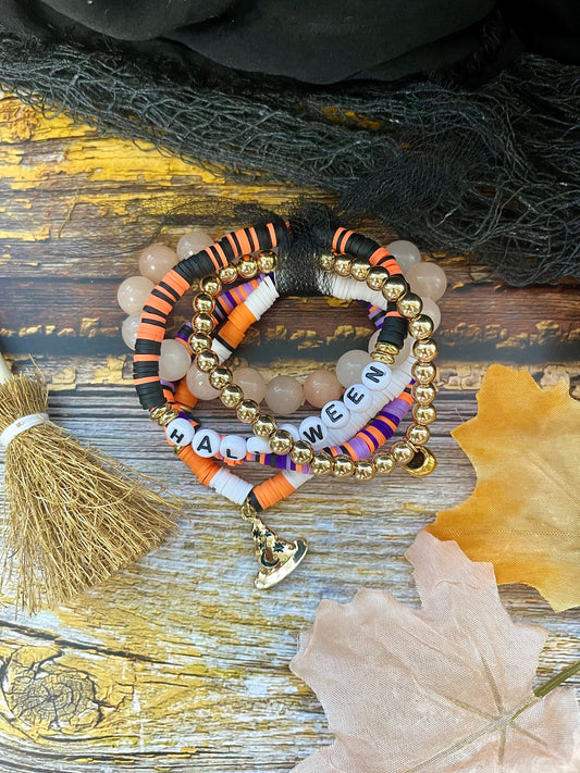 Halloween Peach Agate Stack