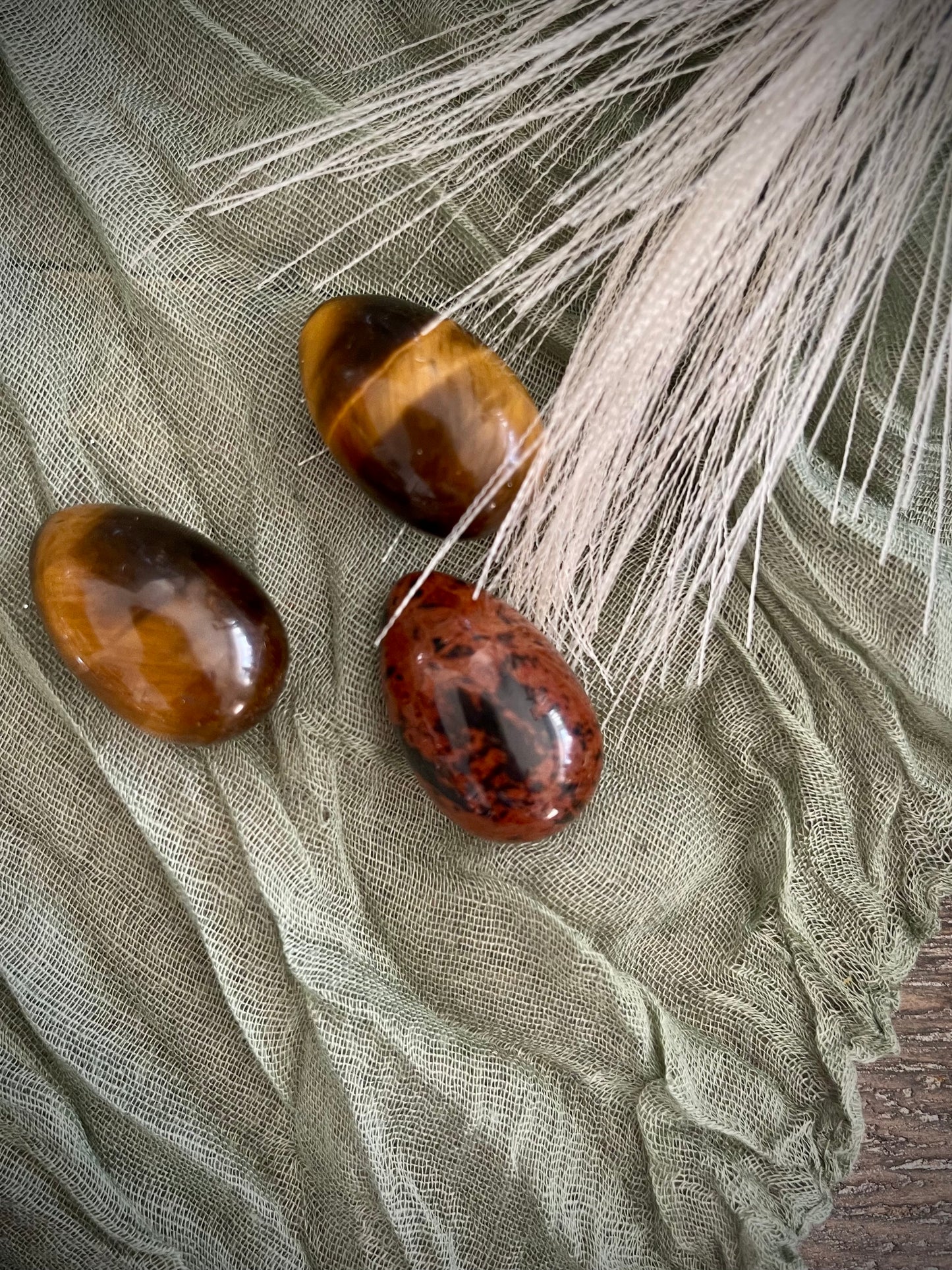 Tiger’s Eye or Mahogany Jasper Egg Shape