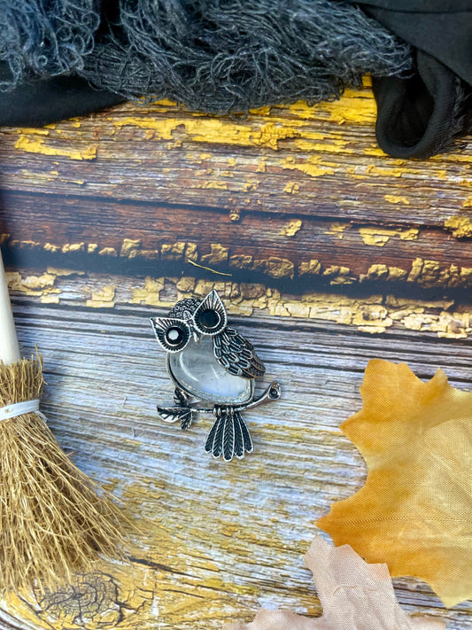 Clear Quartz Owl Necklace