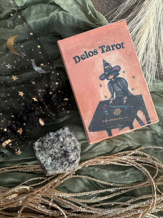 Delos Tarot Cards with Raw Yooperlite