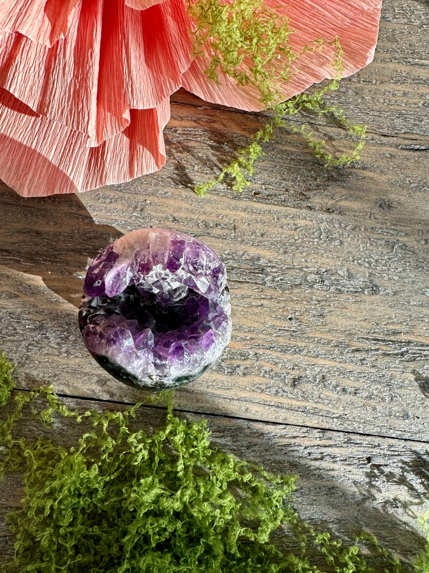 Amethyst Cluster Sphere w Stand