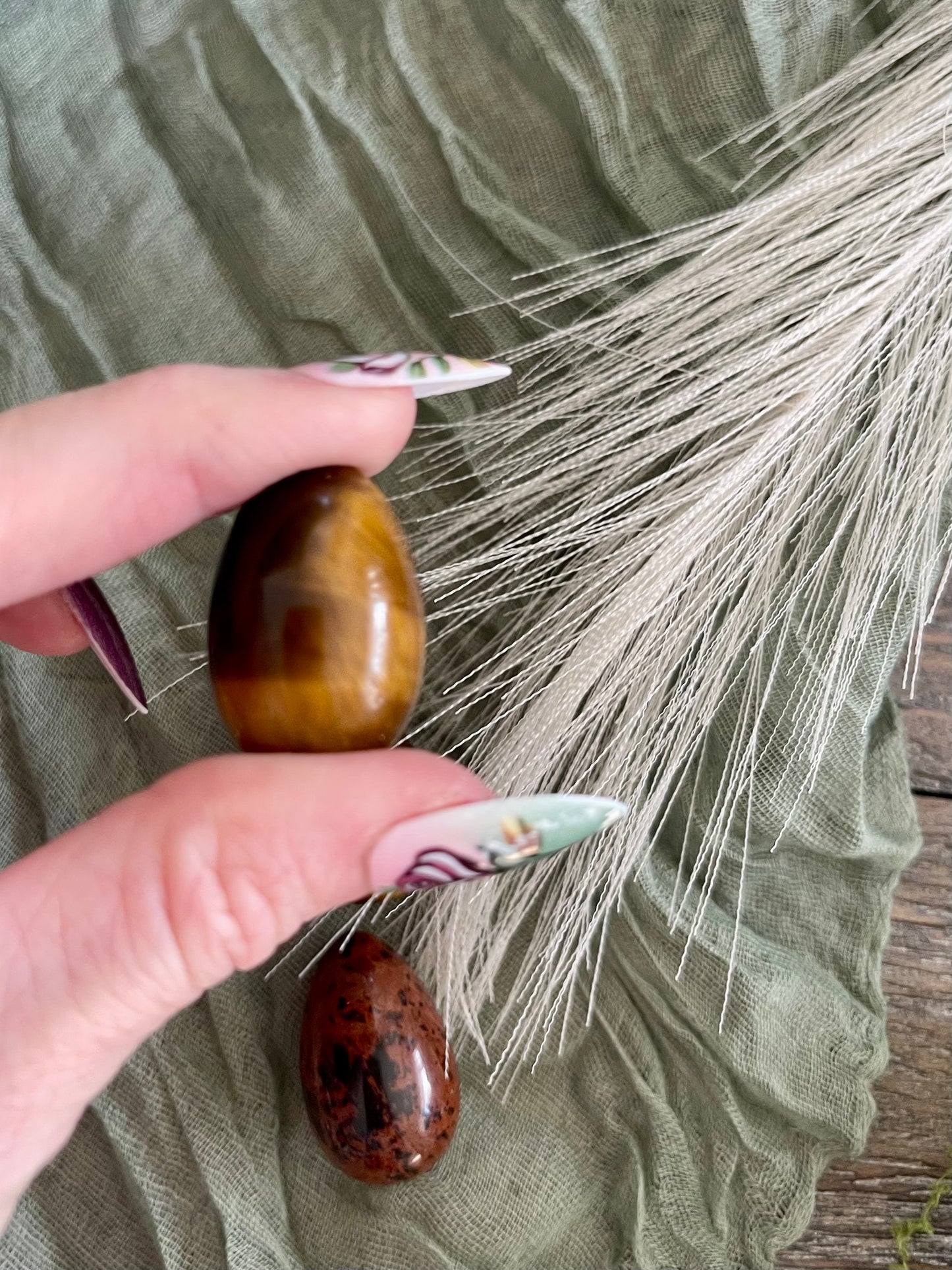 Tiger’s Eye or Mahogany Jasper Egg Shape