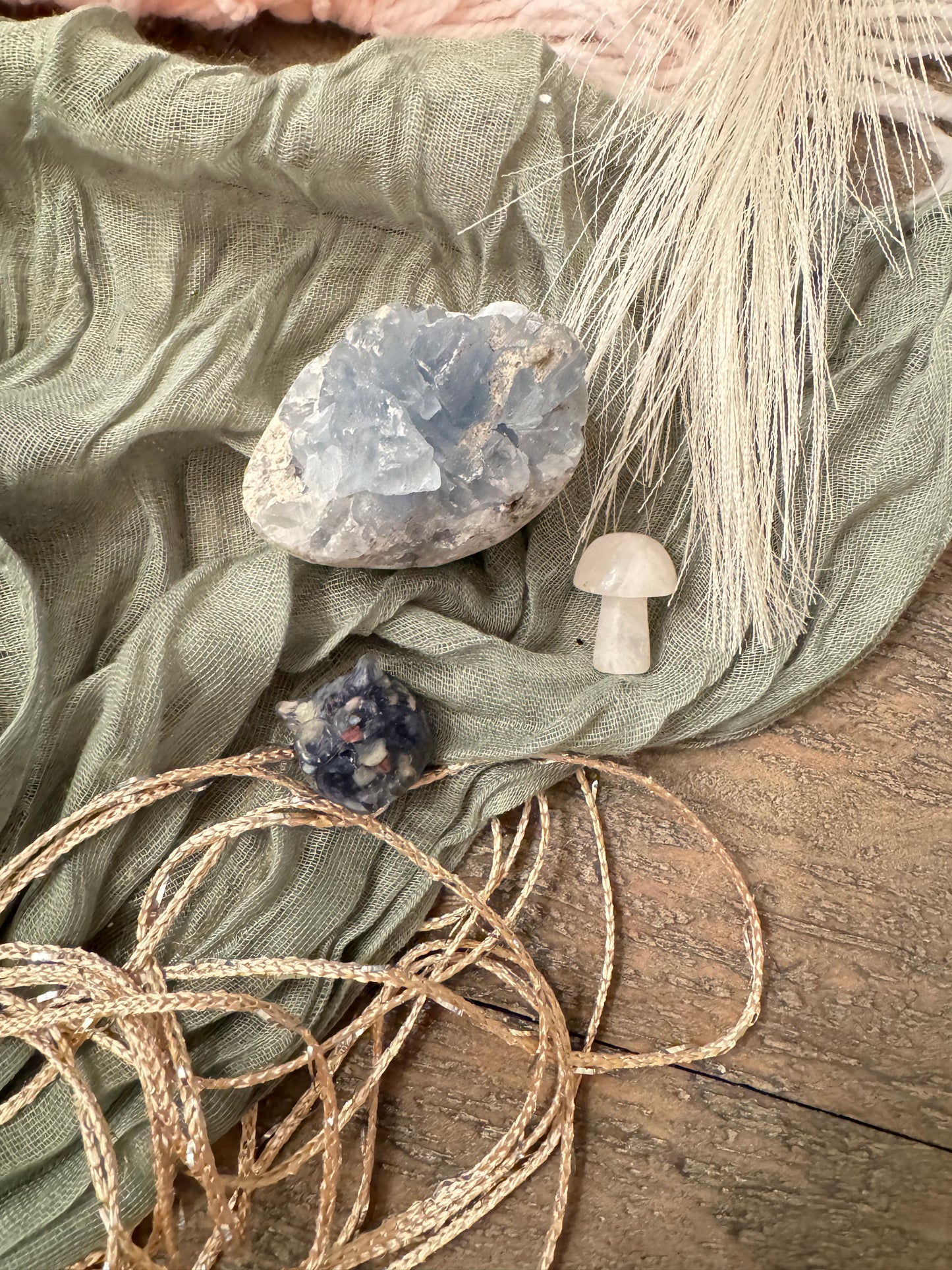 Blue Celestite Enchanted Trio