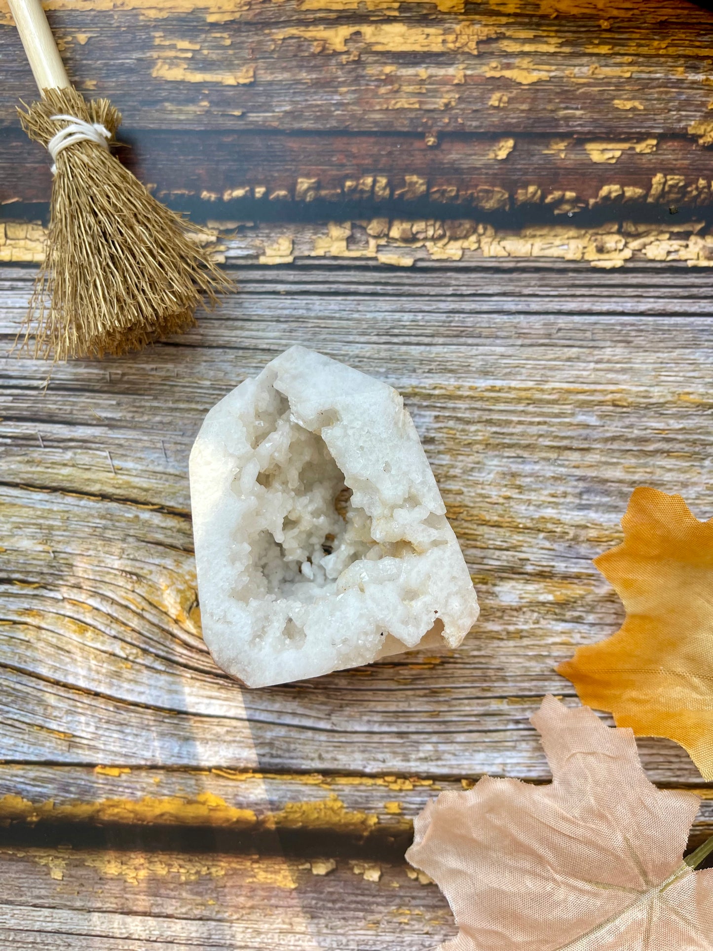 White Agate Specimen Tower