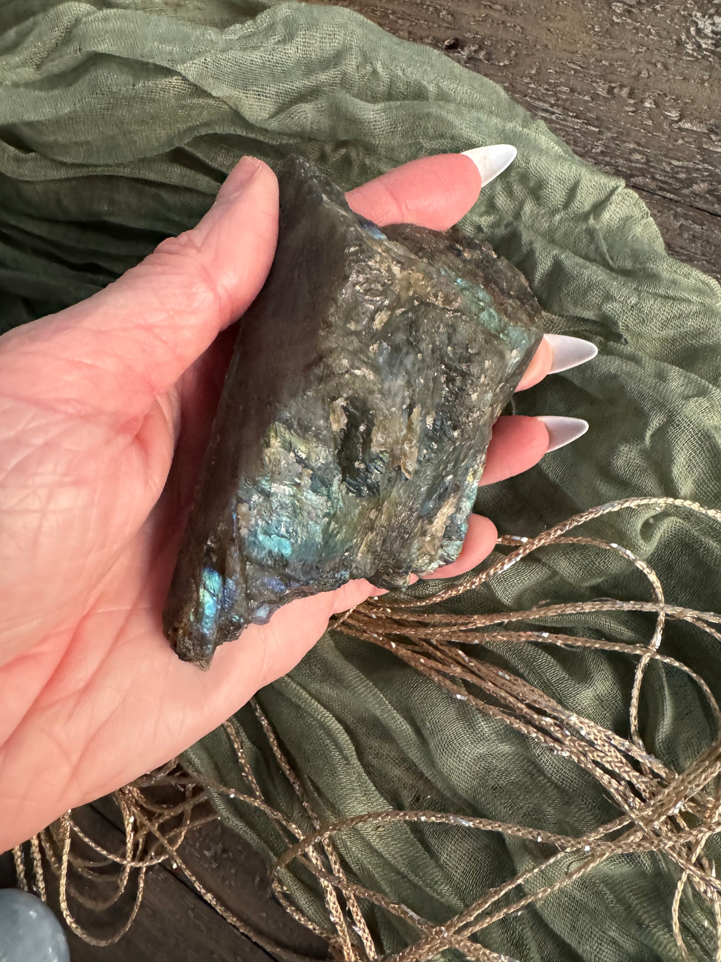 Raw Labradorite Chunk -Flashy