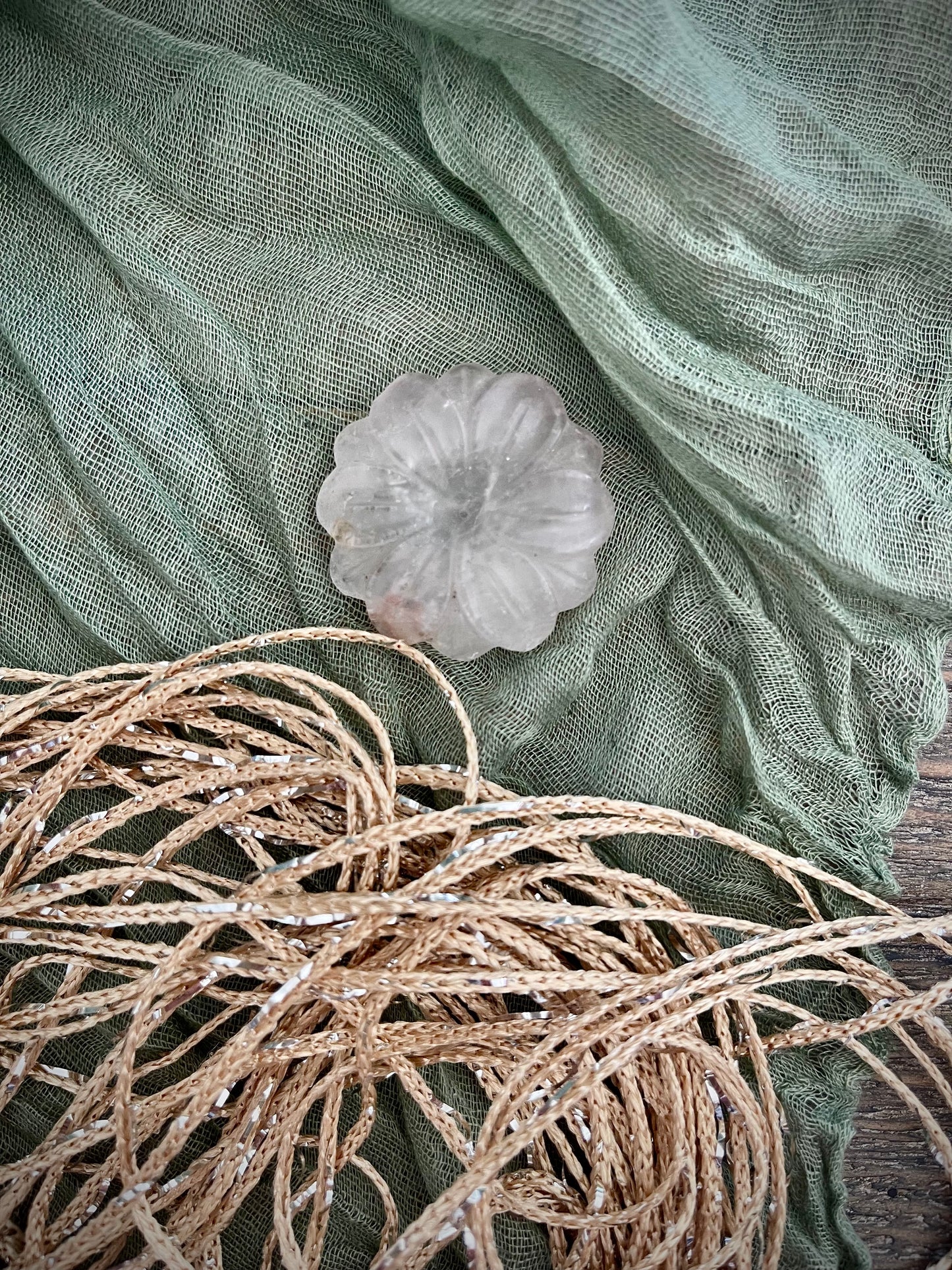 Flower Clear Quartz Carving