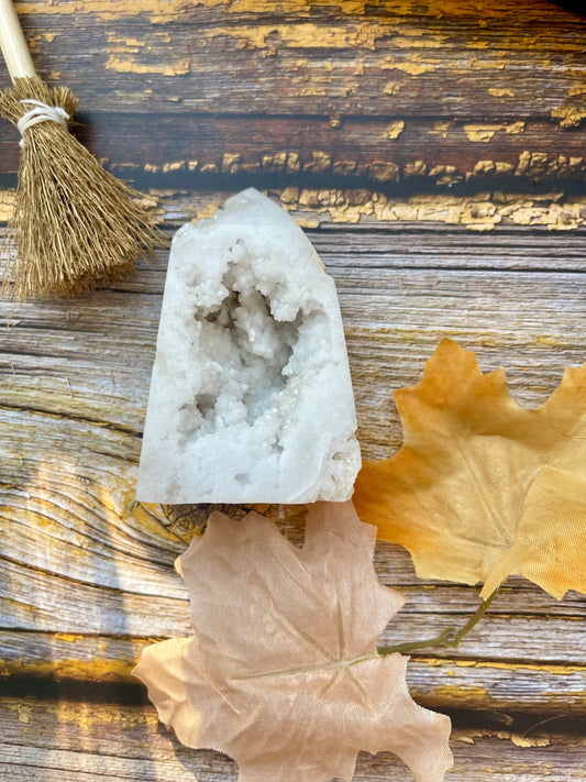 White Agate Specimen Tower