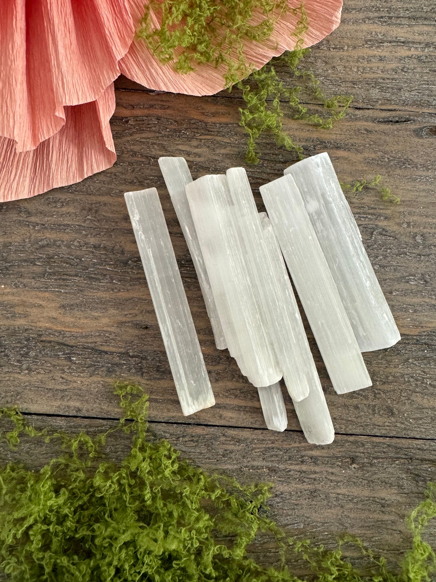 Small Satin Spar Cleansing Sticks