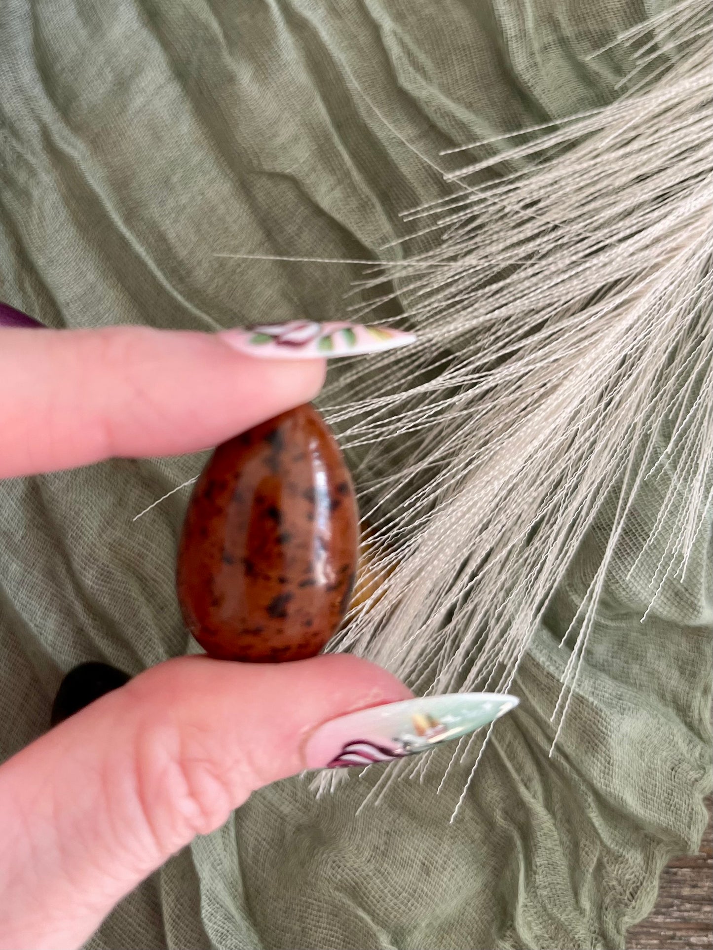 Tiger’s Eye or Mahogany Jasper Egg Shape