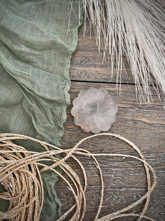 Flower Clear Quartz Carving