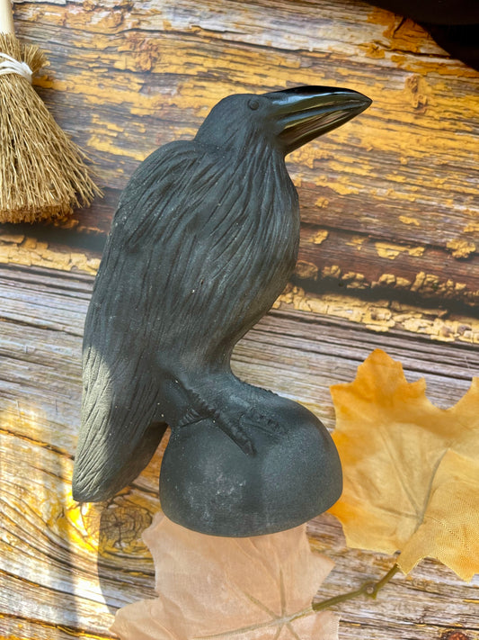 Black Obsidian Raven: Large or Small