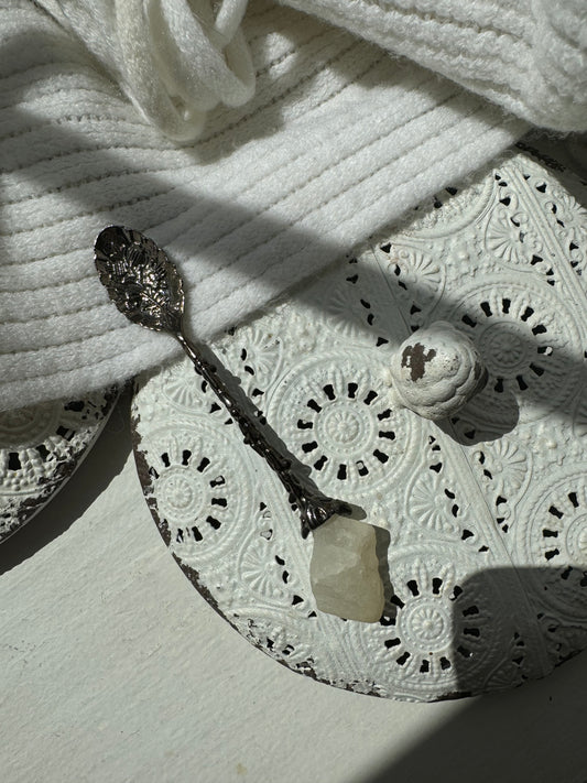 Clear Quartz Crystal Spoon