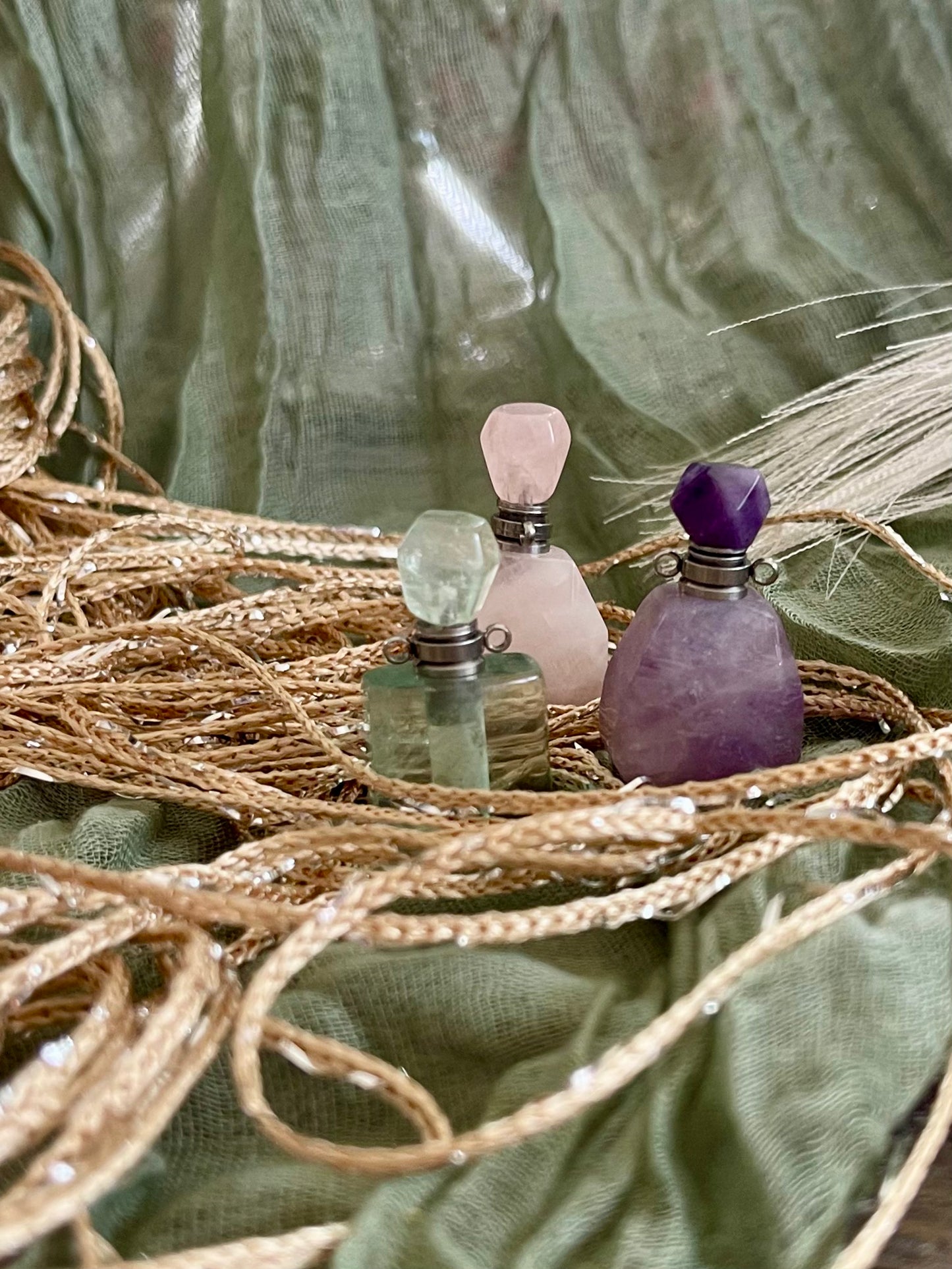 Rose Quartz Perfume Bottle