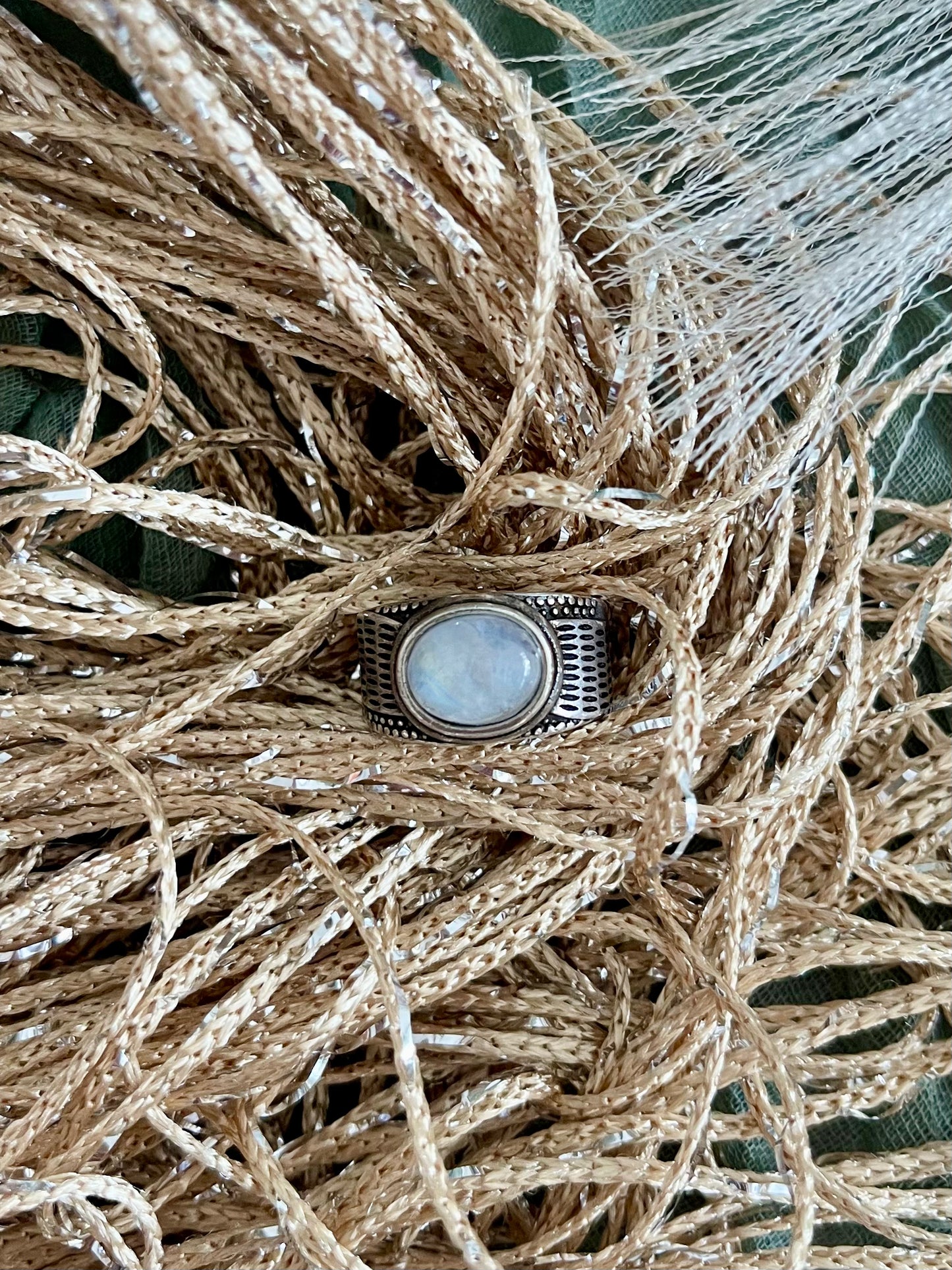 Moonstone Adjustable Ring