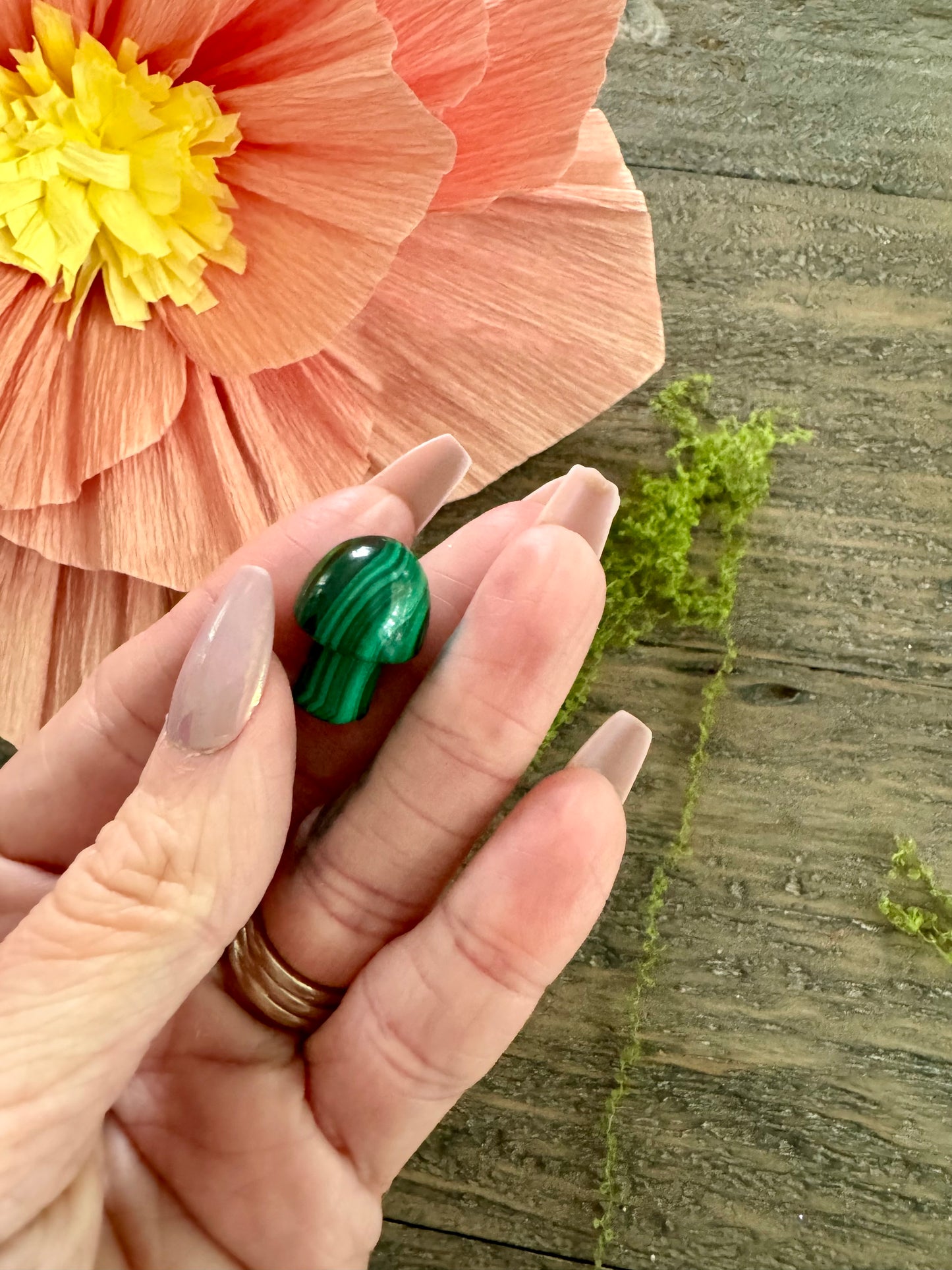 Malachite Mini Mushroom