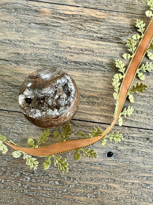 Druzy Earthy Agate Sphere
