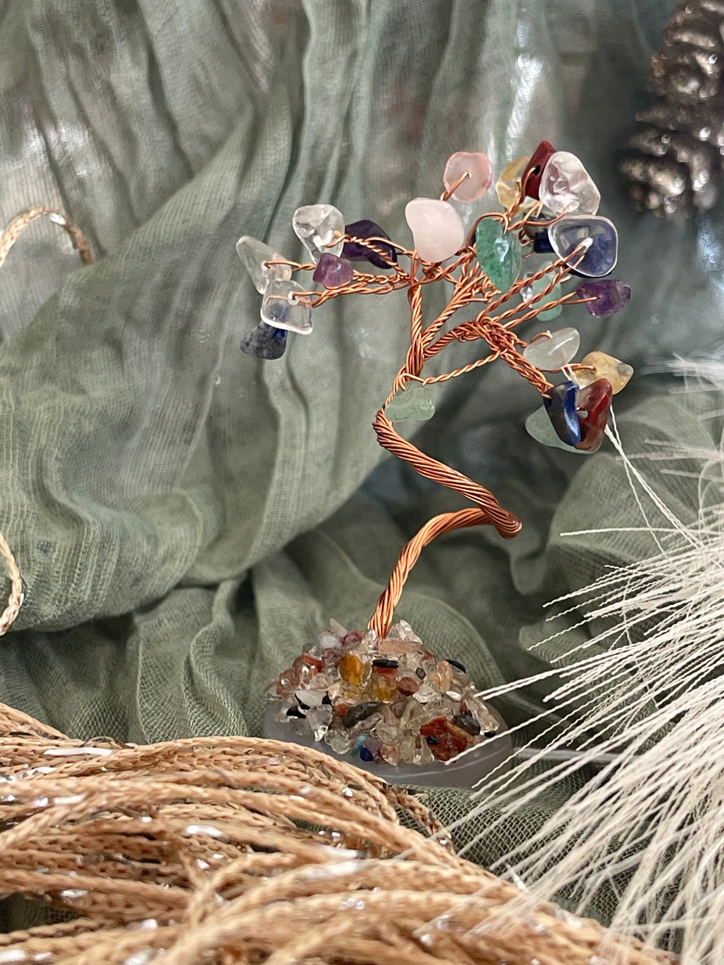 Natural Crystal Rainbow Crystal Chip Tree