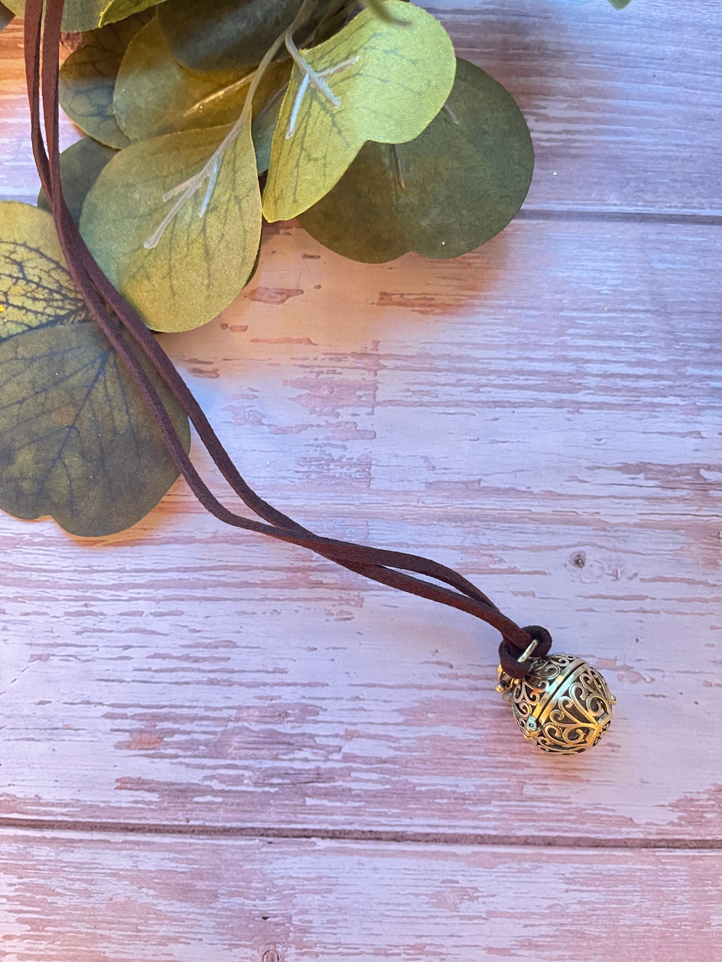 Enchanted Cage Necklace with Garden Quartz and Citrine Mini Spheres