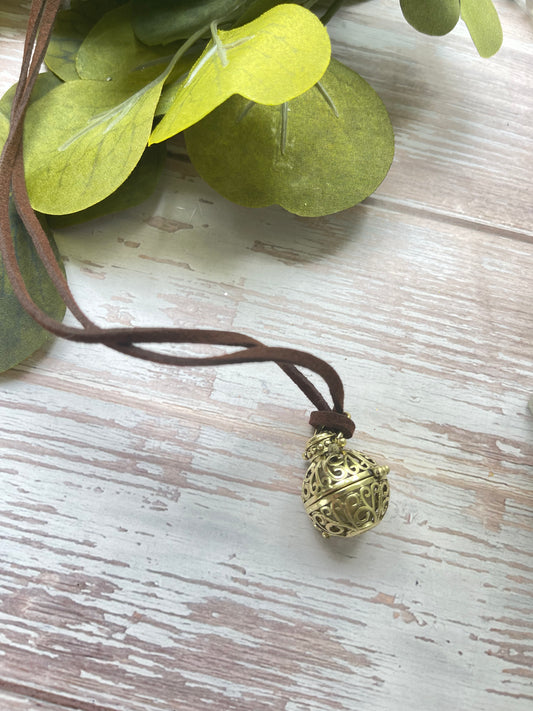 Enchanted Cage Necklace with Garden Quartz and Citrine Mini Spheres