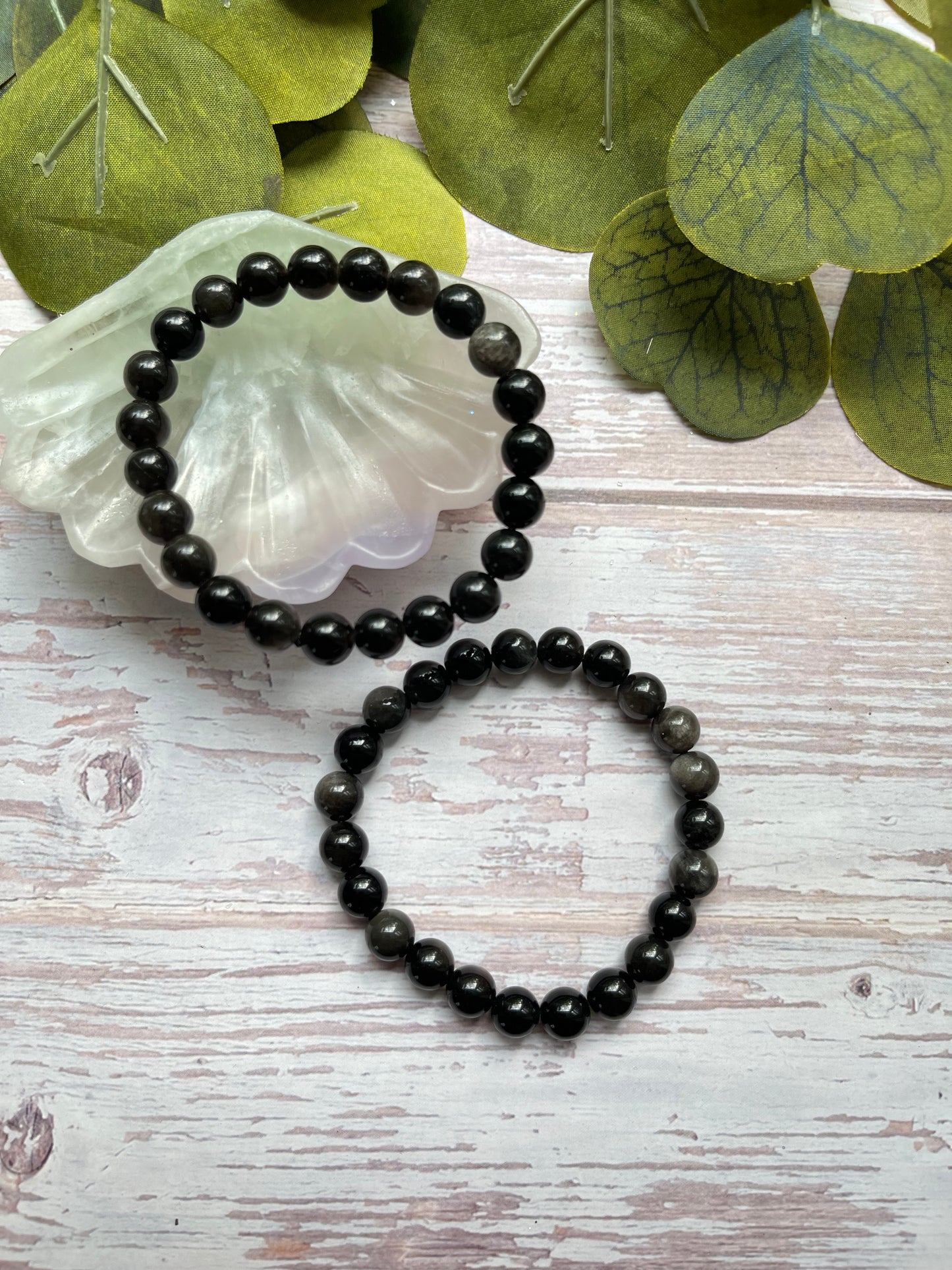 Silver Sheen Obsidian Bracelet