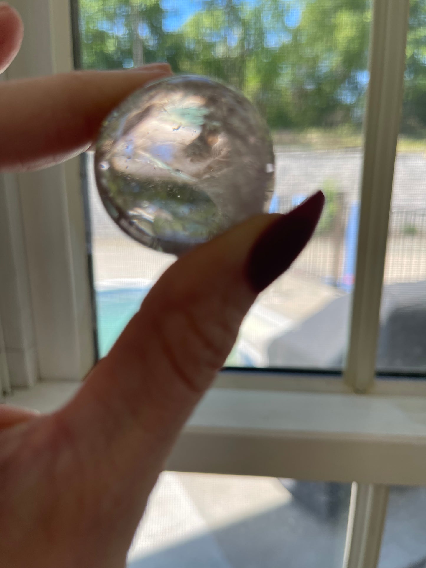 Extra Large Smoky Amethyst Polished Tumble with Rainbow Inclusions