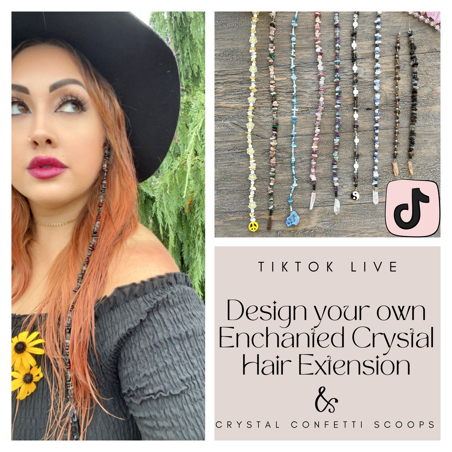 Design Your Own Enchanted Crystal Hair Extension or Crown
